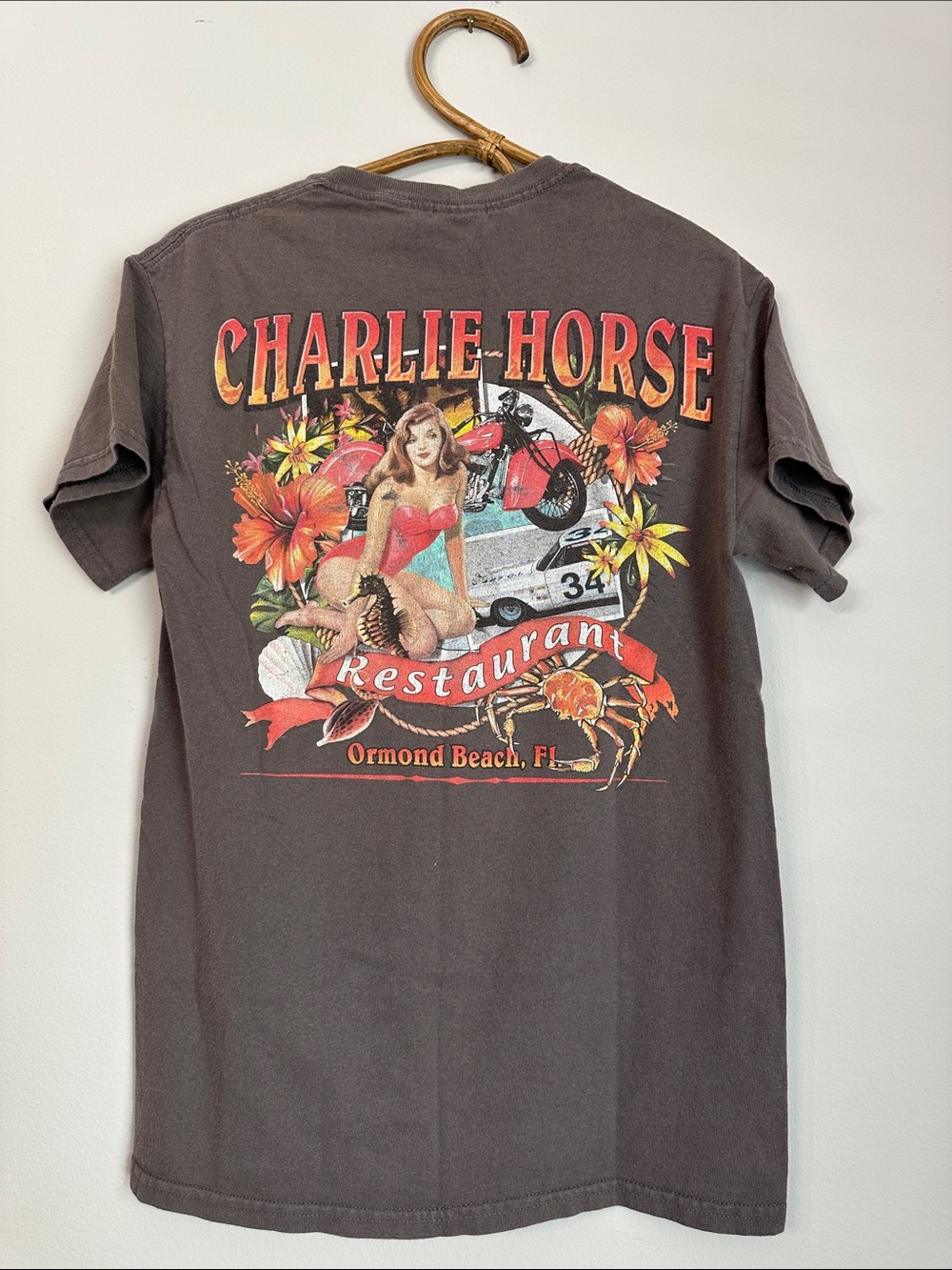 VTG Charlie Horse FL Restaurant Graphic Tee Men's Small